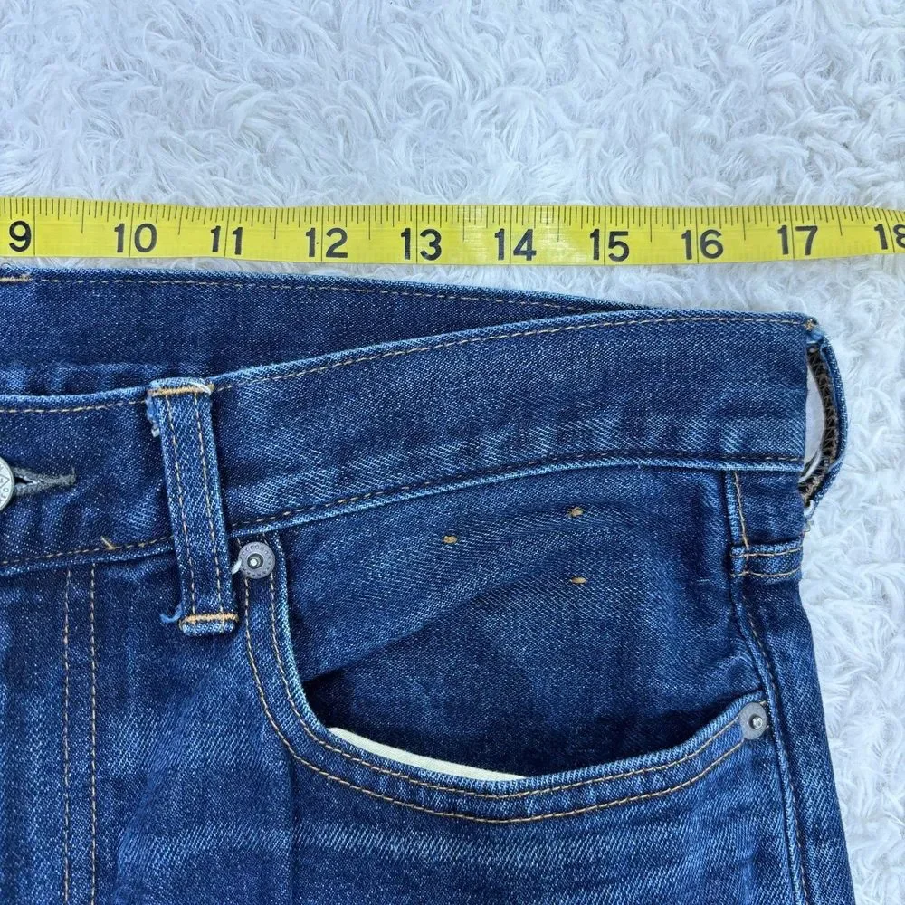 J. Crew 484 Denim Blue Jeans Japanese Denim Kurabo Men's Sz 32x32 Slim Straight